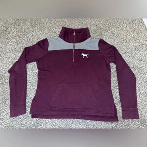 Pink quarter zip sweatshirt